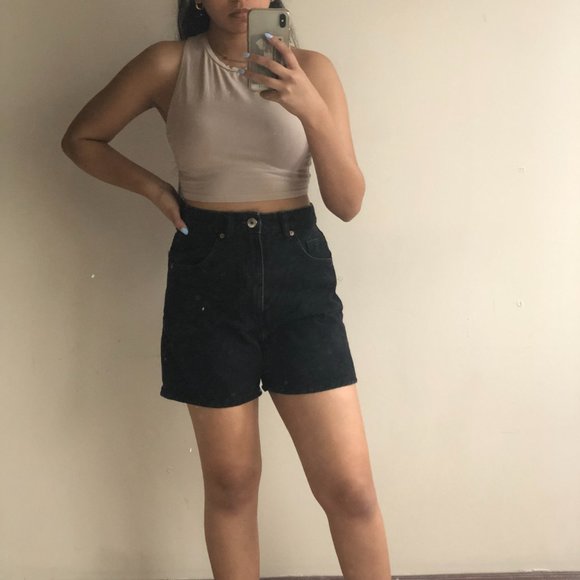 Zara Mom-fit Denim Shorts - Picture 1 of 4